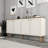 Modern Wall-Mounted Console Table, Cream Finish, 70.9 x 33.1 x 13.8 inches | 100% Melamine Coated Particle Board, Thickness: 0.7 inches | Multiple Shelves, Space-Saving Design for Stylish Home Décor-588475850