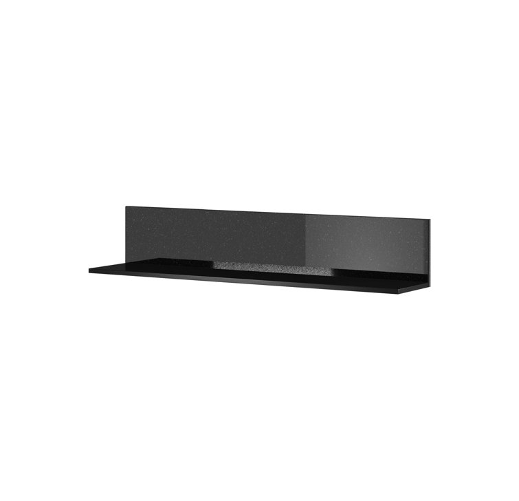 Torington 01 Wall Shelf 120cm - Modern L-Shaped Design in Tempered Glass