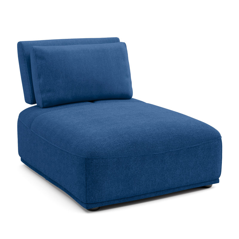 Canapé modulaire 2 pièces Aukeem, Polyester bleu