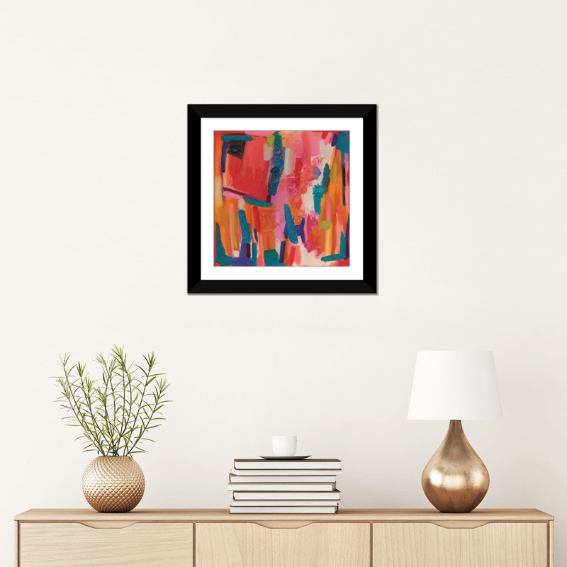 « art 101 », impression sur toile, Papier d'art encadré noir, H 16 po x l 16 po x P 1 po, Blanc