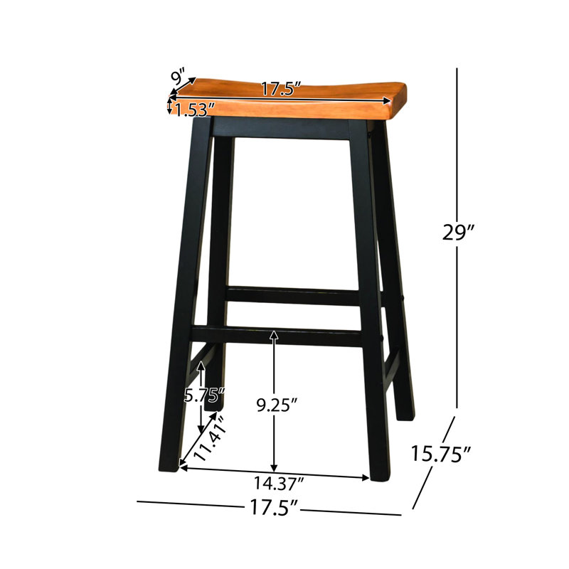 Tabouret de 29 po en bois de noyer - Séduisant