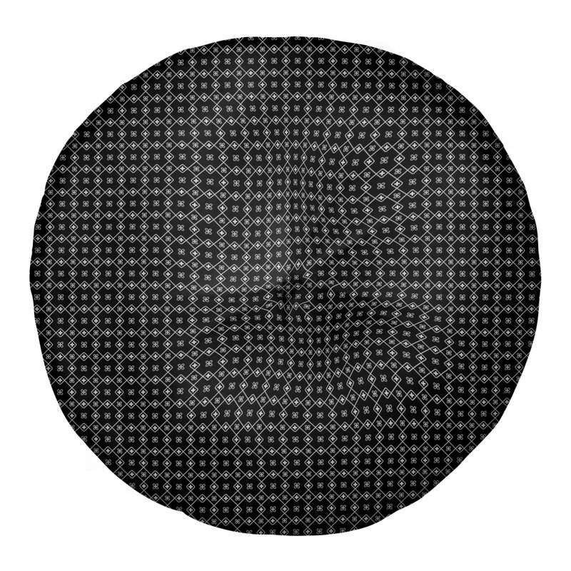 Coussin de sol Katelyn Elizabeth, 30 po x 30 po, Noir / blanc