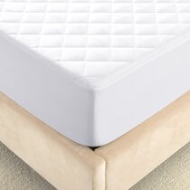 Whisper Organics, 100% Organic Cotton Mattress Protector - Breathable Cooling Quilted Fitted Mattress Pad Cover, GOTS Certified- Ivory Color, 17