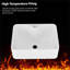 Lavabo de salle de bain vasque rectangulaire en céramique blanche 16 po x 12 po avec robinet noir et drain noir