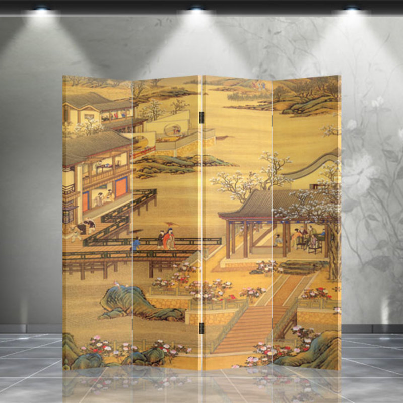 64'' W x 71'' H 4 - Panel Folding Room Divider