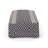 Juniper Rectangular Pouf,  Natural, Blue And White