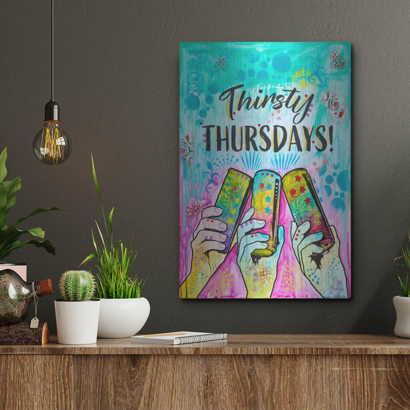 «Cheers - Thirsty Jeudi» par Dean Russo, H 16 po x l 12 po