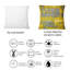 Carré, jaune rencontre l'art abstrait gris I - Coussin décoratif imprimé moderne-60158325