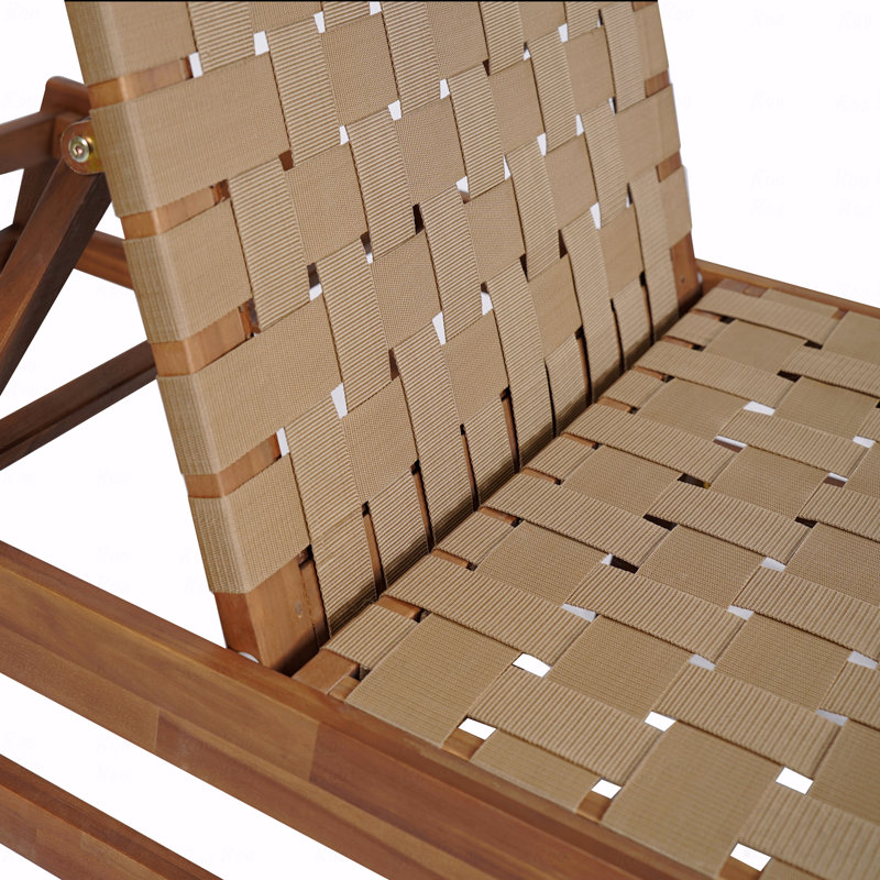 Chaise longue d'extérieur en corde, Brun