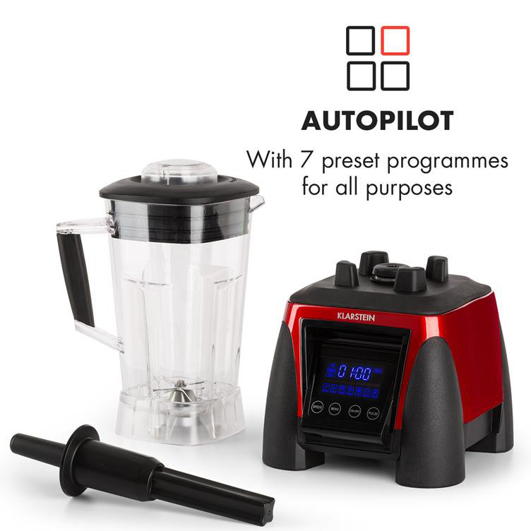 Klarstein Herakles 3 Speed 2000ml Countertop Blender, Red