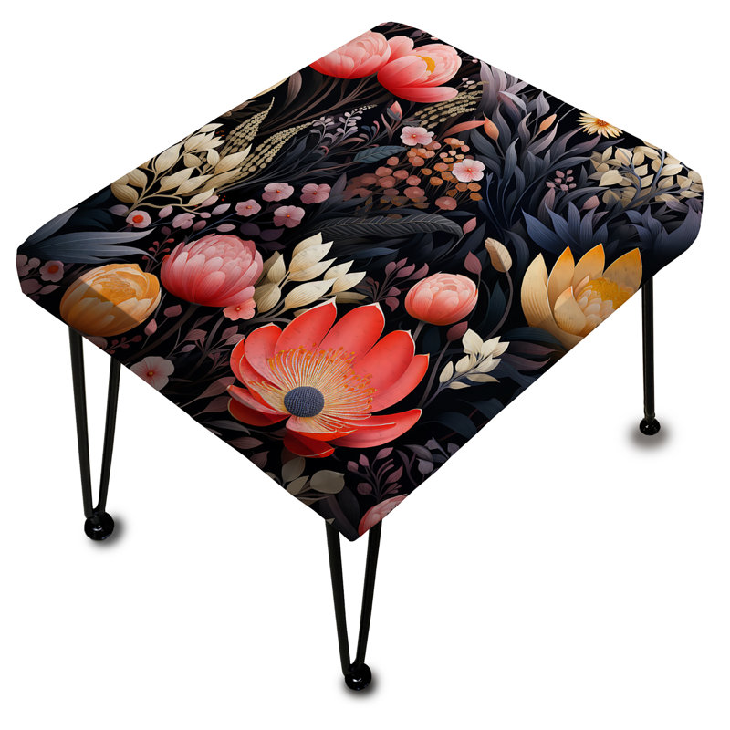Multicolore Tribal Botanic Floral Garden Dreams I - Repose-pieds rectangulaire floral