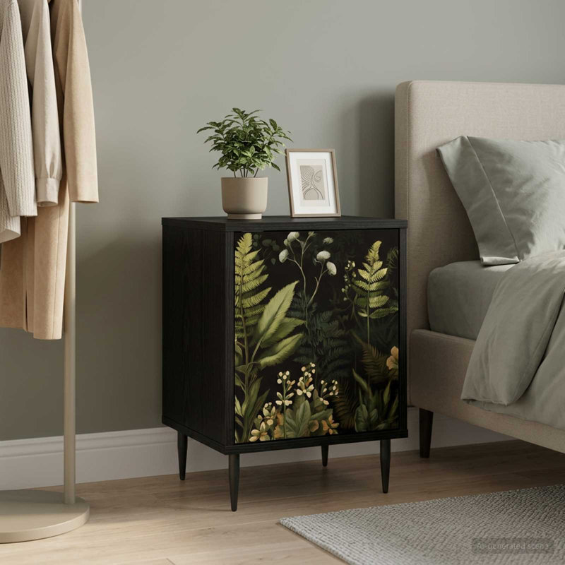 36cm W Engineered Wood Bedside Table