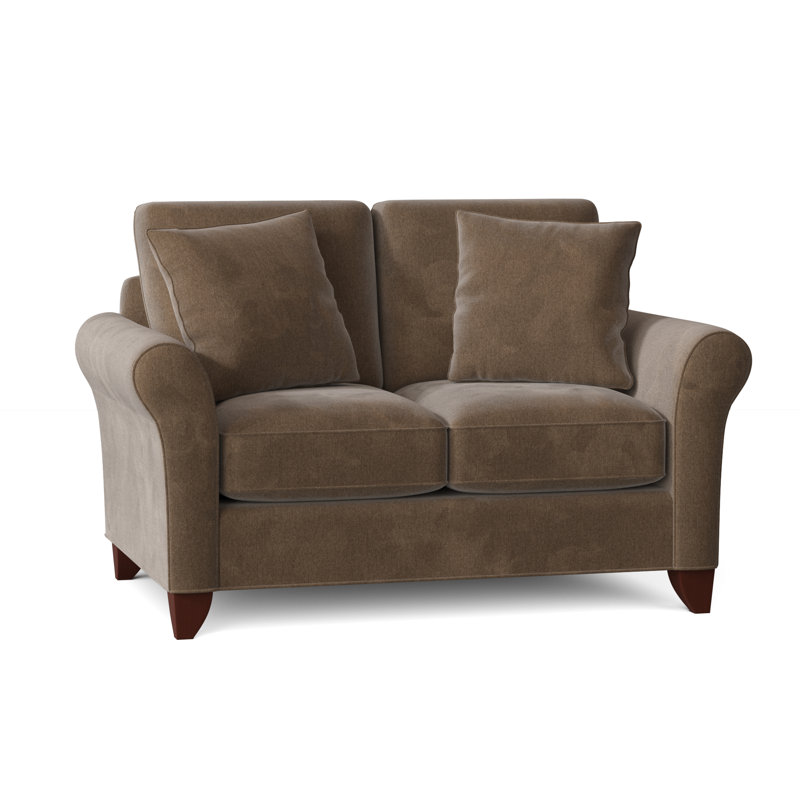 Almada Loveseat, Tweetie 8 Brown Performance Velvet, Yes, Manhattan