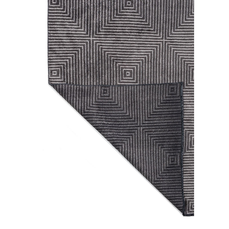 Contemporary Geometric Square Lines Area Rug, Rectangle 7'10" x 9'10"