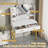 Make up Vanity with Lighted LED Mirror & 2 Drawers, Makeup Vanity Desk, White and Gold
