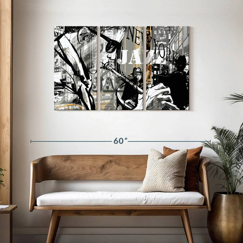 Abarca New York Jazz, H 28 po x l 45 po