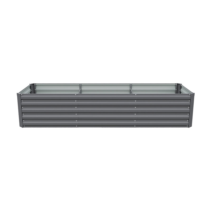Planter Box, 61cm H x 243cm W x 61cm D, Grey