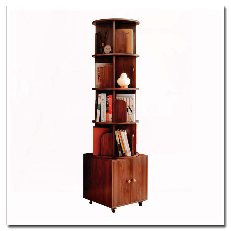 Bibliothèque rotative, Noyer brun-cabine