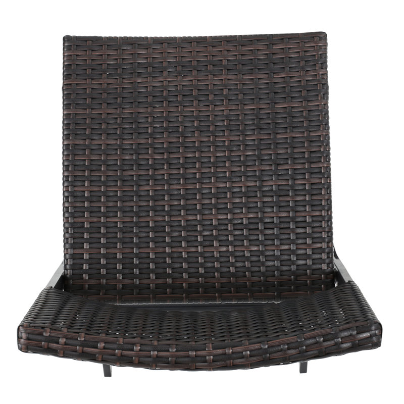 Chaises de bar pliantes pour l'extérieur - Faux, cadre de patio pliable, 2 tabourets
