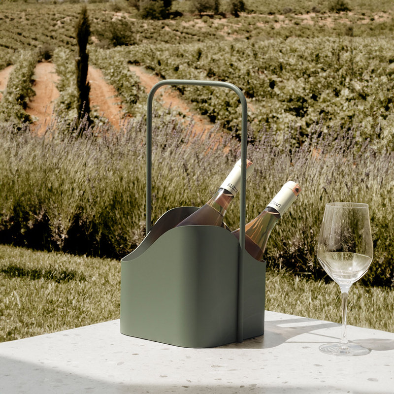 Organisateur de vin et verre Verser, Vert