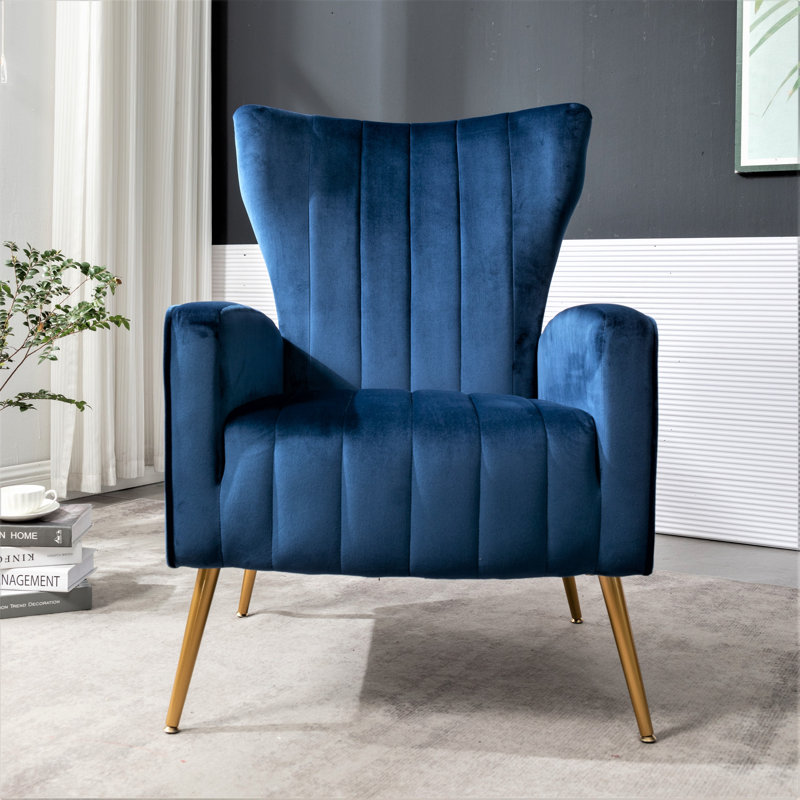 Velvet Armchair, Blue Velvet
