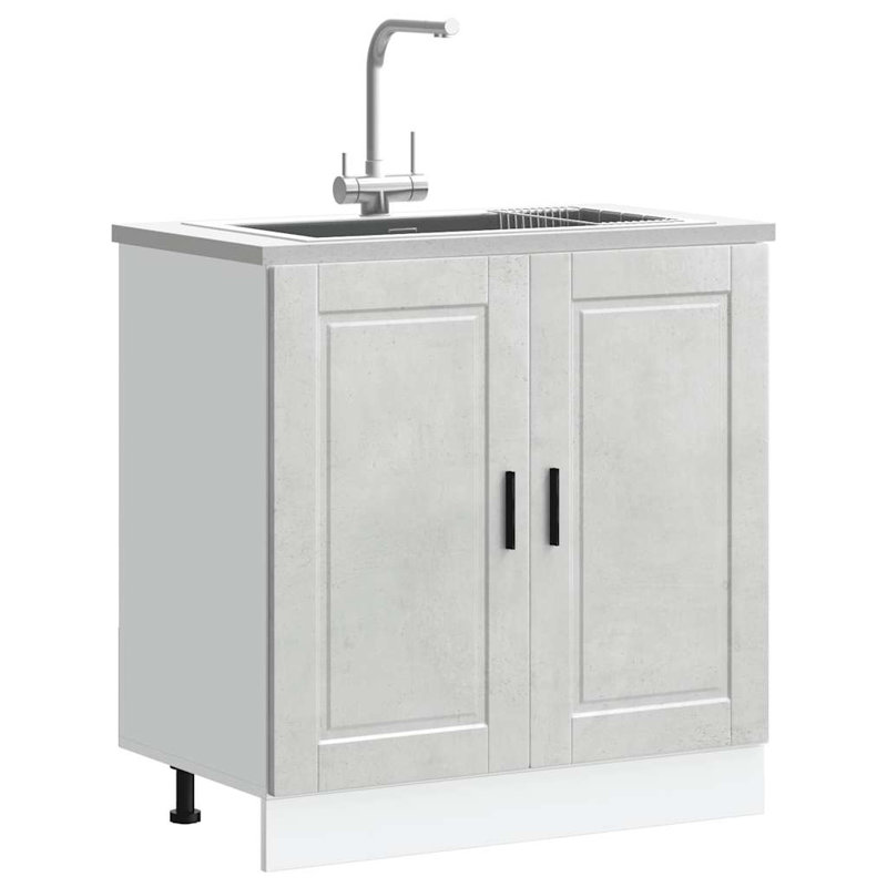 Pieds de meuble-lavabo vidaXL, 31,5 po x 18,1 po x 32,1 po, Gris Sonoma