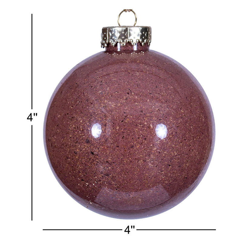 Ornement boule sans motif The Holiday Aisle®, Mauve