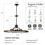 Lustre industriel rustique 32 po