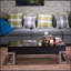 Table basse Calnan en noir et chrome