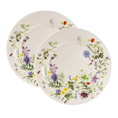 Assiette plate en porcelaine tendre 10,5 po Summer Meadow