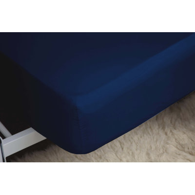 Plain Dye 200 Thread Count Egyptian-Quality Cotton Fitted Sheet