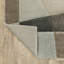 Tapis géométrique beige tissé à la machine 3 pi x 5 pi résistant aux taches