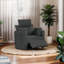 Fauteuil inclinable pivotant gris doux douillet avec appui-tête et repose-pieds réglables