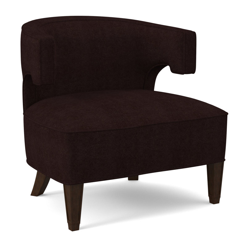 Chaise Laurel, Noyer noir, Mélange de polyester acajou Margaret