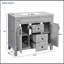 Meuble-lavabo moderne de 36 po avec lavabo supérieur, portes à fermeture douce et tiroirs pour un rangement efficace-378157890