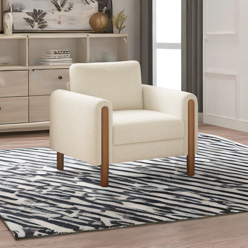 Fauteuil d'appoint surdimensionné, Ourson blanc