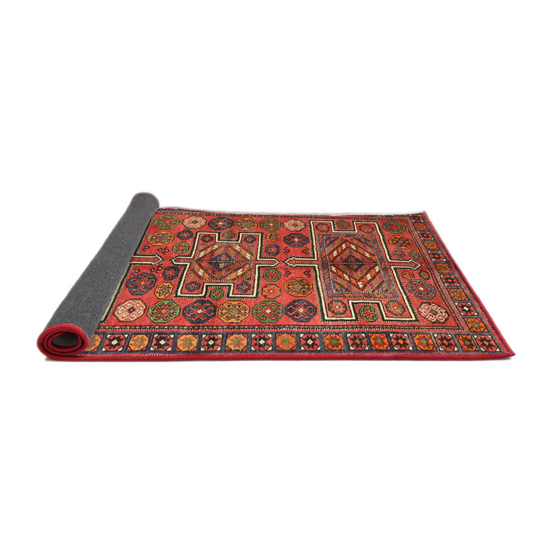 Tapis mauve/orange/vert traditionnel Lazzaro, Rond 4 pi