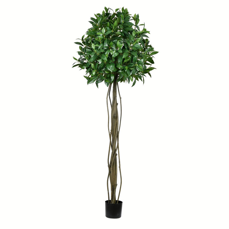 Artificial Potted Bay Leaf Tree, 72" H x 28" W x 28" D
