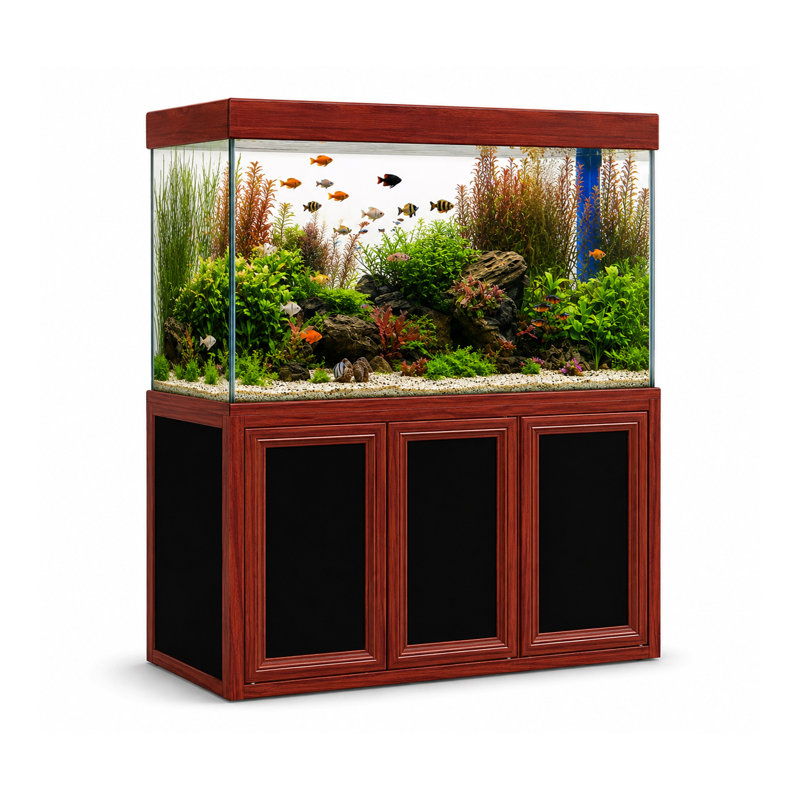 Réservoir d'aquarium 50 gallons, Bois rouge, 175 gallons (H 51 po x l 14 po x P 24 po)