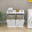 Two-Compartment Tilt-Out Laundry Sorter Cabinet, Living Room Storage Cabinet