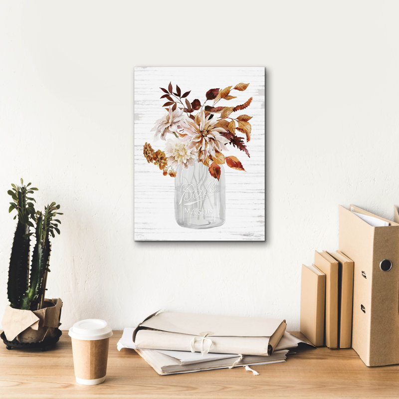 Art mural épique «Autumn Floral 1» par Lettred and Lined, 12 po x 16 po
