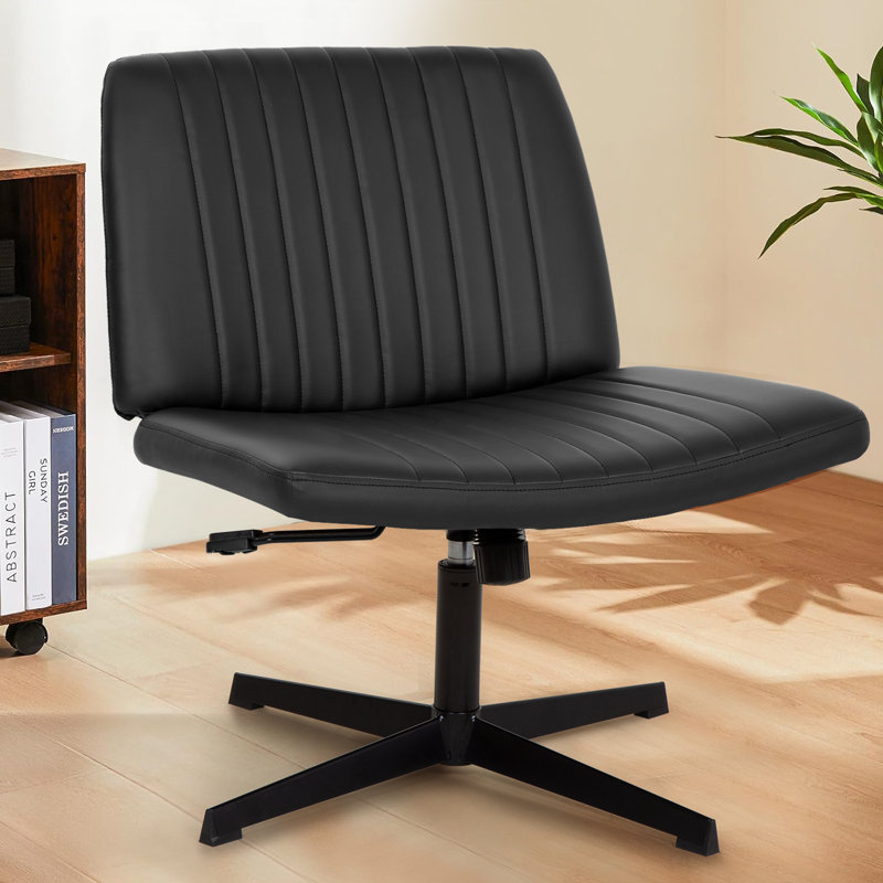 Chaise de bureau sans accoudoirs Criss, Noir