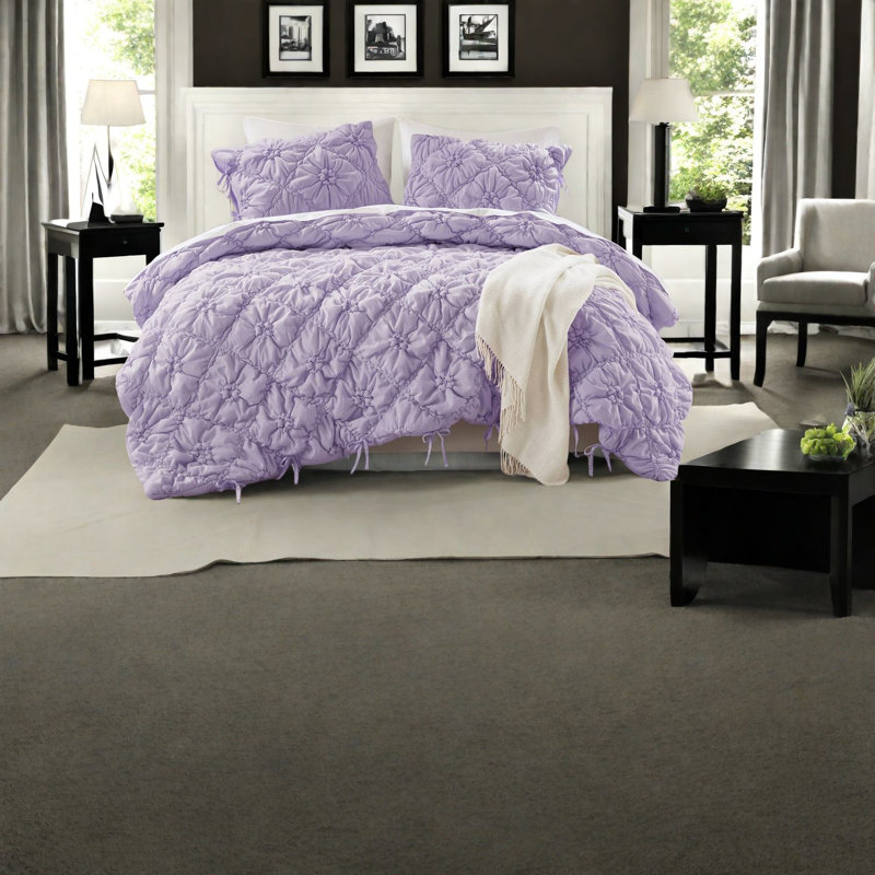 Ensemble de literie Cozy Floral King, édredon en microfibre au design chic