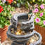 Outdoor Fountain with Lights