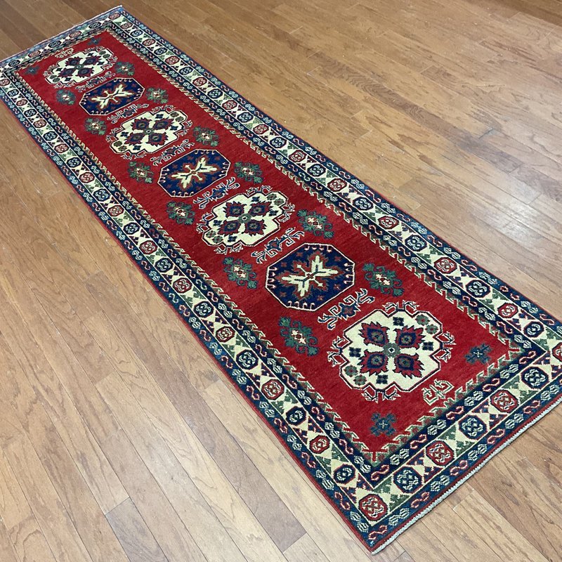  Handmade Kazak Wool Runner