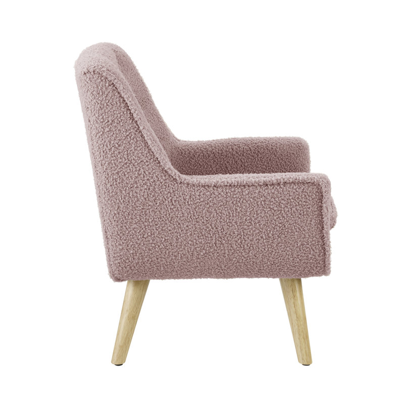 Kids 14.5" Sherpa Chair, Blush