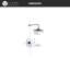 Garniture de douche de la collection Kree seulement: pomme de douche ronde de 8 po, ensemble de poignées simples et soupape brute incluse - chrome poli-92460949