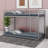 Safe And Stylish Low Metal Bunk Bed With Ladder-1865649382