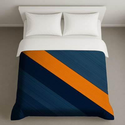 Orange Diagonal Stripe Duvet Covers