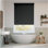 Thermal Blackout Roller Blind – Trimmable Cut to Size, Easy Fit, Heat Insulating Window Blind for Bedroom, Living Room & Kitchen